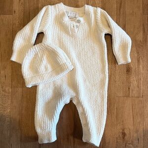 Barefoot Dreams CozyChic Ribbed Onesie & Hat